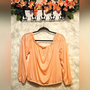 Ardene Love Off-Shoulder Super Soft Coral Top